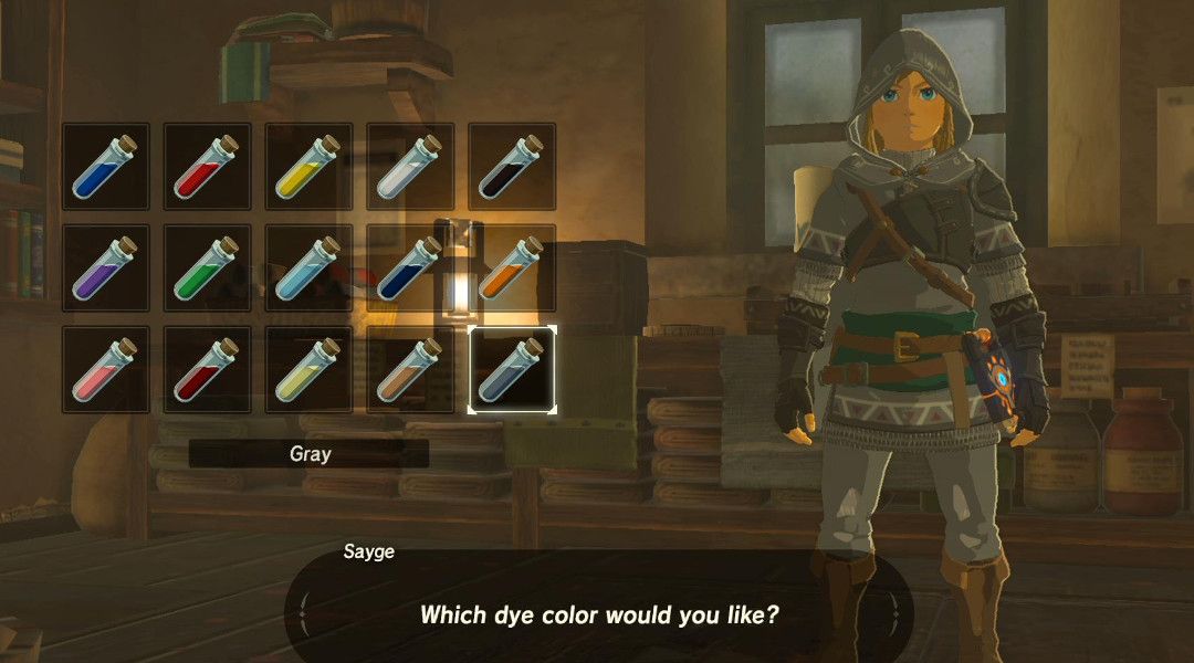 Legend of Zelda Breath of the Wild Cómo teñir la ropa de Link'